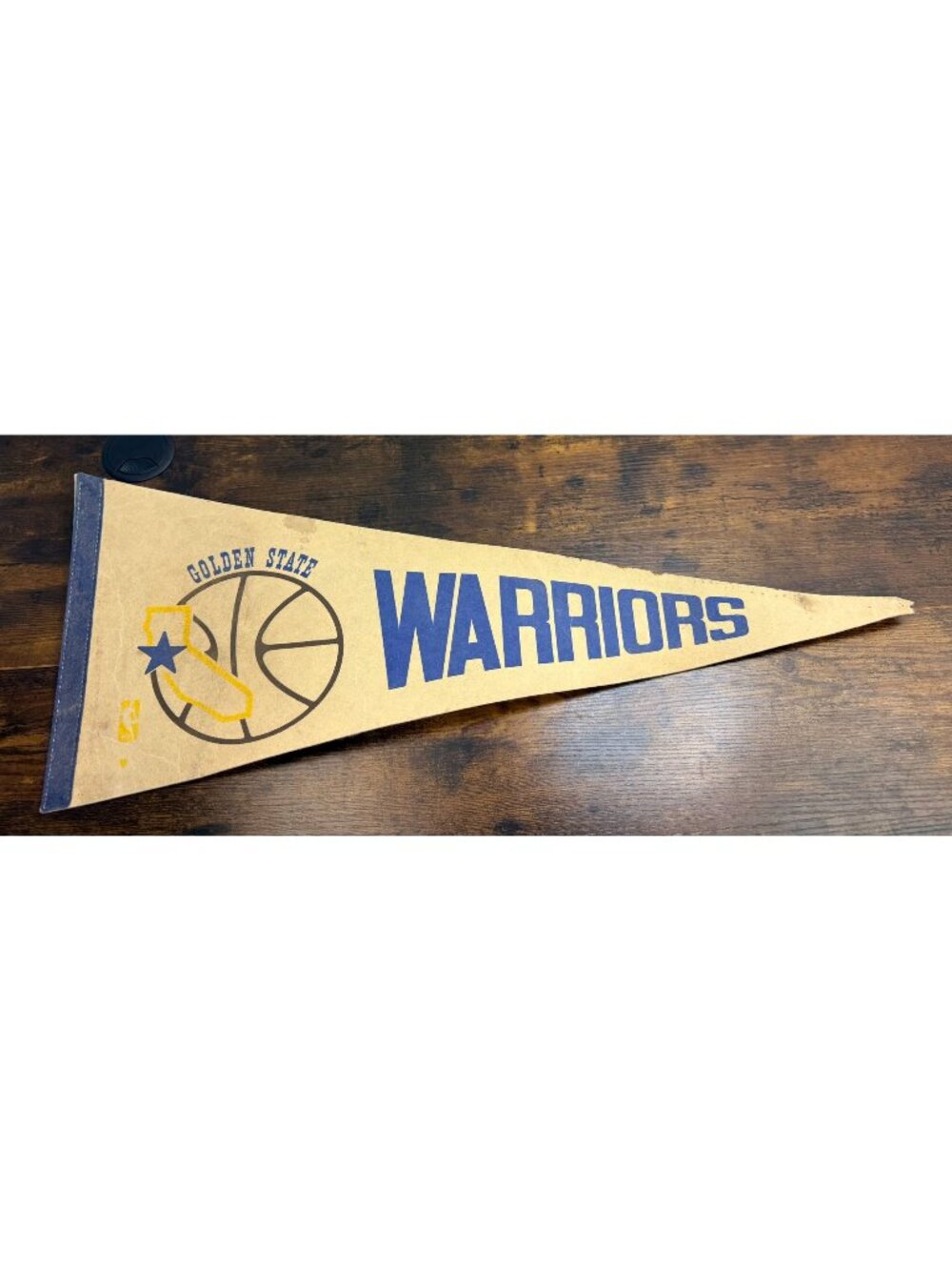 Golden State Warriors Vintage Felt Pennant With California & Basketball Logo